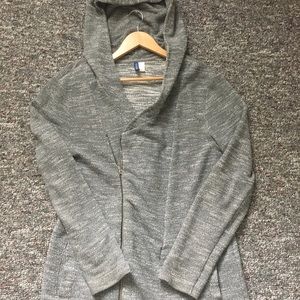 Grey zip up hoodie
